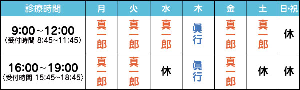 医師担当予定表